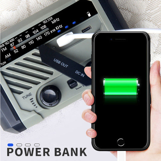 Multifunction Portable Emergency Radio with Flashlight